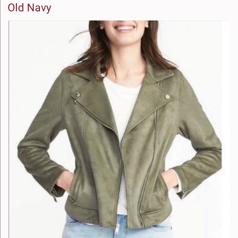 Old Navy Faux Suede Moto Jacket, Size XS